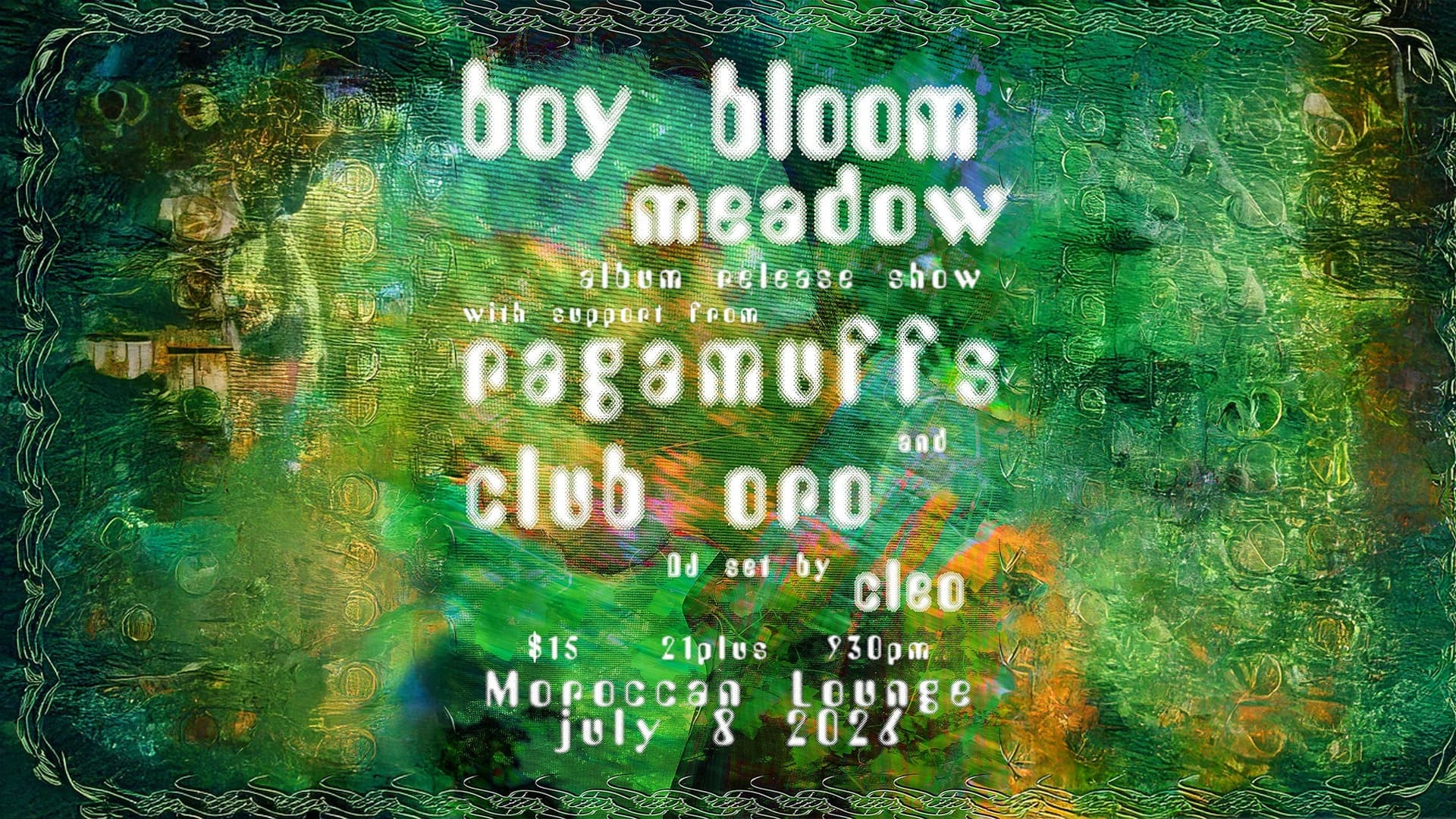 Boy Bloom at The Moroccan Lounge