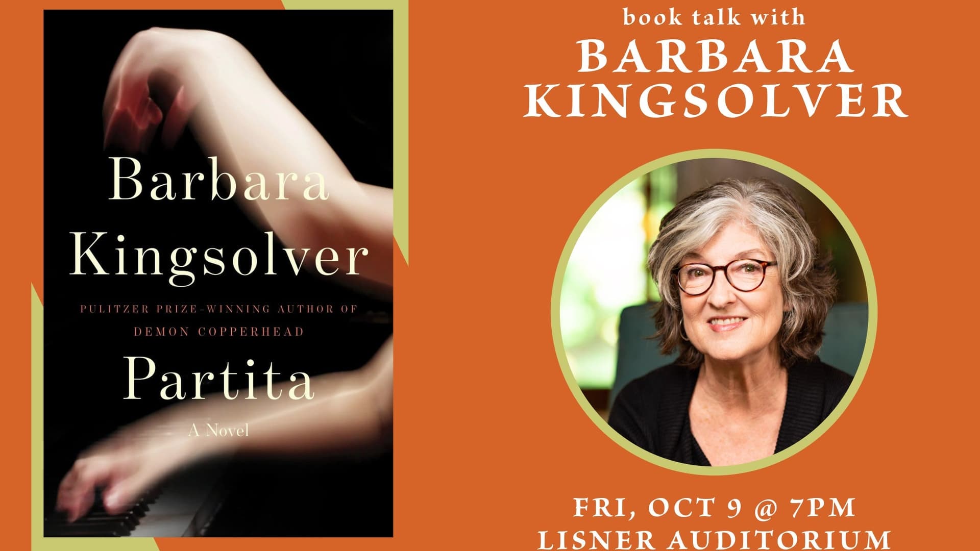 Politics & Prose and GW Present: Barbara Kingsolver | Partita at Lisner Auditorium